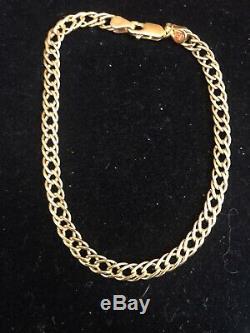 Vintage Estate 14k Solid Yellow Gold Bracelet Chain Signed Otc Made In