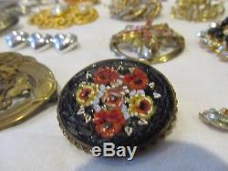 108 Pc Vtg Brooch Lotsignedmicro Mosaic Florenza Kramer Polcini Tara Napier