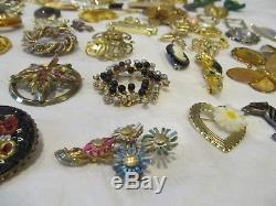 108 Pc Vtg Brooch Lotsignedmicro Mosaic Florenza Kramer Polcini Tara Napier