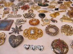 108 Pc Vtg Brooch Lotsignedmicro Mosaic Florenza Kramer Polcini Tara Napier