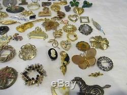 108 Pc Vtg Brooch Lotsignedmicro Mosaic Florenza Kramer Polcini Tara Napier