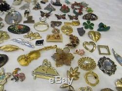 108 Pc Vtg Brooch Lotsignedmicro Mosaic Florenza Kramer Polcini Tara Napier