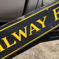 10 FOOT Long Vintage Railway Express Agency Train Railroad Depot Porcelain Sign