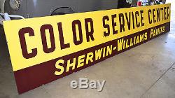 16 FOOT Vintage Sherwin Williams Paints COLOR SERVICE CENTER Porcelain Sign