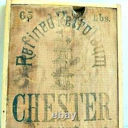1920s Vintage Tide Water Oil Co. Chester Refined Petroleum Wooden Sign Board USA
