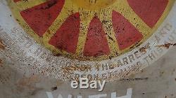 1920s Vtg Porcelain AAA Automobile Club Missouri St Louis Sign Gas Station Oil