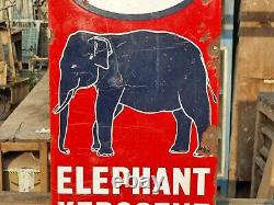1930's Old Antique Vintage Rare ESSO Elephant Oil Porcelain Enamel Sign Board