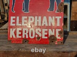 1930's Old Antique Vintage Rare ESSO Elephant Oil Porcelain Enamel Sign Board