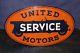 1930s Original United Motors Service Double Sided Oval Porcelain Vintage Sign