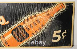 1940 Original Vintage Nesbitts California Orange Soda Metal Sign Stout Sign USA