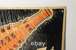 1940 Original Vintage Nesbitts California Orange Soda Metal Sign Stout Sign USA