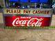 1940's Vintage Glass Front Coca-cola Please Pay Cashier Electric Sign Working