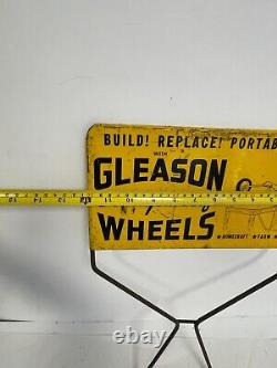 1940's Vintage Gleason Do-it-yourself Hardware Store Metal Display Rack Sign