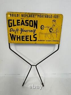 1940's Vintage Gleason Do-it-yourself Hardware Store Metal Display Rack Sign