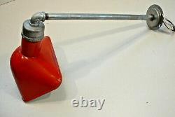 1940s Sign Light 10 x 8 Appleton RED Porcelain Industrial Gas Station Vintage