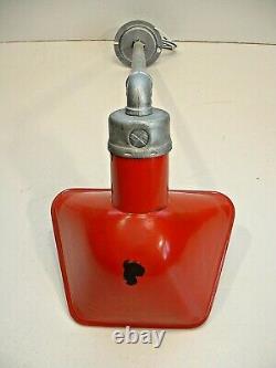 1940s Sign Light 10 x 8 Appleton RED Porcelain Industrial Gas Station Vintage