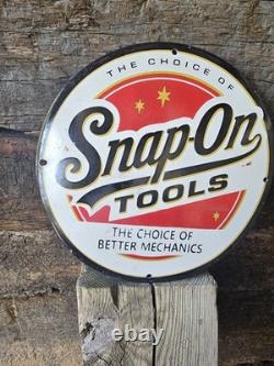1950'S Collectible Vintage Snap-On Tools Porcelain Sign A Must-have Really Nice