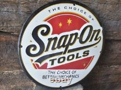 1950'S Collectible Vintage Snap-On Tools Porcelain Sign A Must-have Really Nice