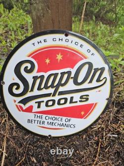 1950'S Collectible Vintage Snap-On Tools Porcelain Sign, Wrench, Sockets