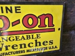 1950'S Vintage Snap-On Tools Porcelain Sign Interchangeable Socket