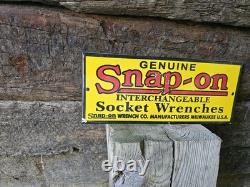 1950'S Vintage Snap-On Tools Porcelain Sign Interchangeable Socket