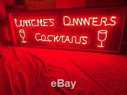 1950's-1960's Vintage NEON SIGN Double-Sided COCKTAILS With GLASSES