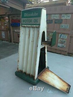 1950's double sided vintage oil can display rack