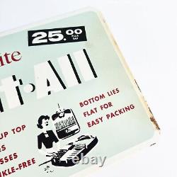 1950s Vintage Streamlite SAMSONITE Metal Advertising Sign Suitcase DOUBLE SIDED