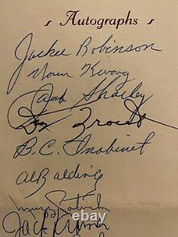 1956 MLB Vtg Autographed Dinner Program Signed Jackie Robinson + 11 More JSA LOA
