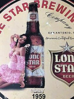 1959 Vintage Style Lone Star Premium Beer Advertising Porcelain Sign 12 Inch