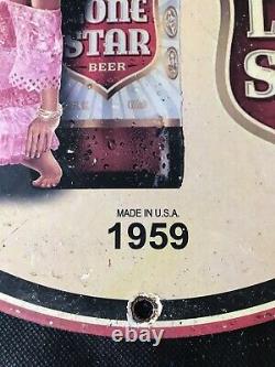 1959 Vintage Style Lone Star Premium Beer Advertising Porcelain Sign 12 Inch