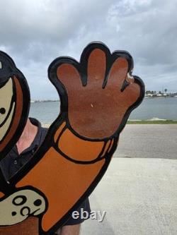 1960's Vintage A&w Root Beer Porcelain Enamel Sign 18.5 X 30 Inches