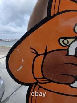 1960's Vintage A&w Root Beer Porcelain Enamel Sign 18.5 X 30 Inches