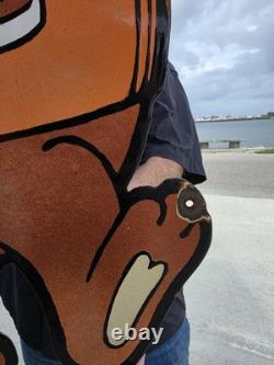 1960's Vintage A&w Root Beer Porcelain Enamel Sign 18.5 X 30 Inches