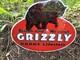 1960's Vintage Grizzly Brake Lining Porcelain Gas Station Metal Sign 9 X 12