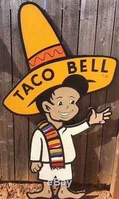 1962RAREORIGINALVTG TACO BELL ADVERTISEMENT SIGNPossibly One Of A Ki