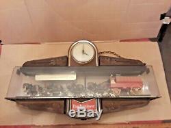 1970's Vintage BUDWEISER Beer Clydesdale Two Sided Bar Sign Clock