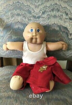 1978/ 1982 HAND SIGNED By XAVIER ROBERTS CABBAGE PATCH KID DOLL BALD BLUE EYED