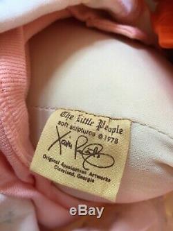 1979 Signed C-Burgundy Xavier Roberts Vintage Little People Pre Cabbage Patch