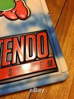 1990s Vintage Nintendo super mario world retail Store display sign