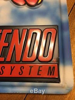 1990s Vintage Nintendo super mario world retail Store display sign