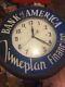 21 Inch Vintage Neon Clock Bank Of America Sign (american Clock Company)
