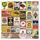 24 Pieces Gas And Oil Tin Signs, Retro Vintage Metal Sign For Home Man Cave G