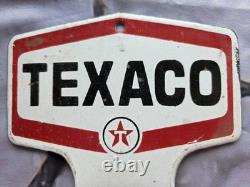 2-large Vintage Texaco Porcelain Sign Bathroom Key Fob Ladies Bathroom 12×6