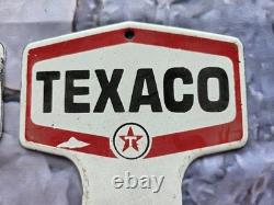 2-large Vintage Texaco Porcelain Sign Bathroom Key Fob Ladies Bathroom 12×6
