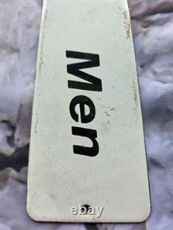 2-large Vintage Texaco Porcelain Sign Bathroom Key Fob Ladies Bathroom 12×6