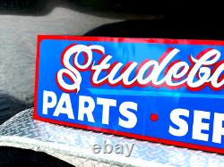 36 Hand Painted Vintage Metal STUDEBAKER Parts Service Gas Oil Dealership Sign