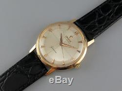 4x signed vintage 1962 OMEGA Geneve automatic watch 18K solid rose gold case