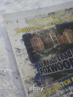 5'. 6 X 4' VINTAGE Plastic Foxwoods GULF ADVERTISING SIGN ROUGH SHAPE