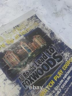 5'. 6 X 4' VINTAGE Plastic Foxwoods GULF ADVERTISING SIGN ROUGH SHAPE